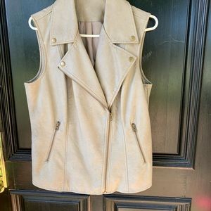 Vegan leather motorcycle vest